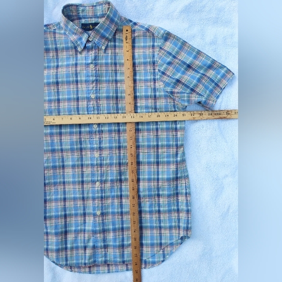 POLO Ralph Lauren Preppy Pink Pony Embroidery Light Cotton button up shirt M MED - Picture 11 of 11